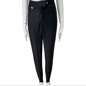 FERA SKIWEAR Vintage Black Stirrup Ski Stretch Pants